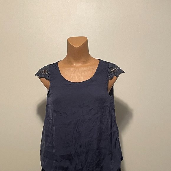 CARLA CONTI - navy blue top - size large - Picture 3 of 7